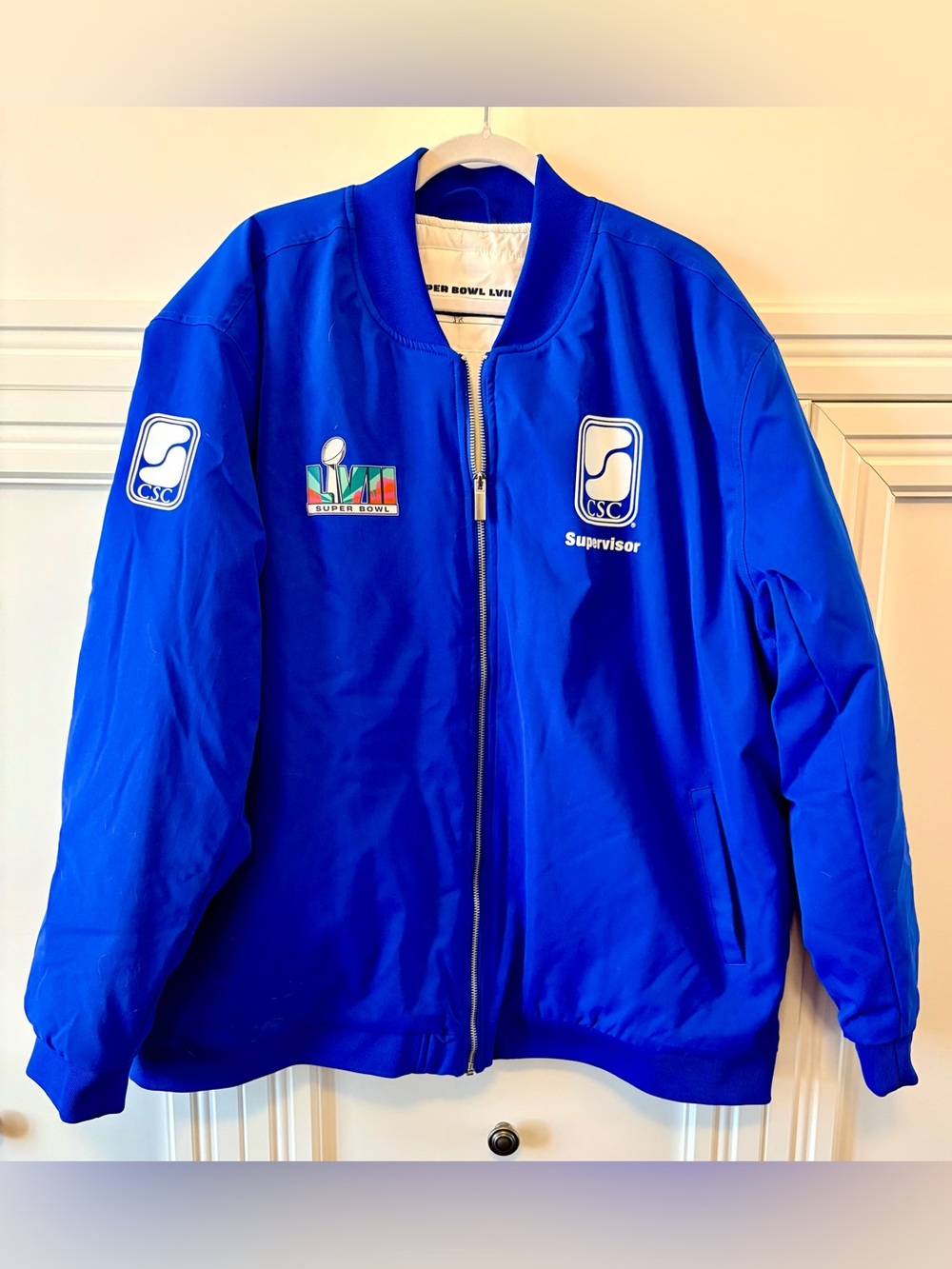🔵 NFL SUPER BOWL LVII COLLECTORS JACKET WORN BY CSC SECURITY DURING GAME - 3XL 🔵